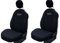 Italfodere - Coppia Coprisedili Anteriori Compatibili con Fiat 500 dal 2007 in Poi - Cotone Accoppiato - Fatti a Mano - Eleganti e Resistenti - Accessori Auto Interno - Made in Italy - Nero