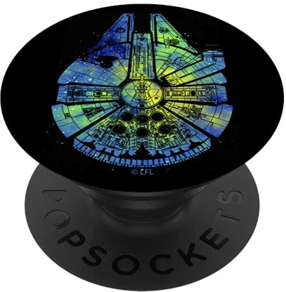 Star Wars Millennium Falcon Water Color Ink Splatter PopSockets mit austauschbarem PopGrip