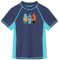 BesserBay Jungen Druck Kinder Badeshirt mit UV-Shutz Navy Blau UV Shirt Schwimmshirt Rashguard 150