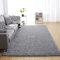 KINGSON Teppich Wohnzimmer, Teppich Waschbar Langflor Hochflor Teppiche Modern Flauschig Grau Rosa Weiß fürs Wohnzimmer, Schlafzimmer und die Küche Geeignet (Neu Reines Grau, 160 * 230cm)