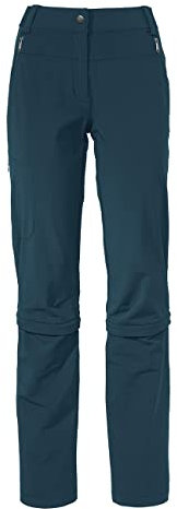 VAUDE Damen Women's Farley Stretch Capri T-zip Pants Iii Hose, Dark Sea, L EU