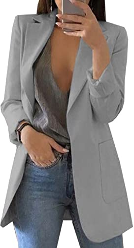 BAIXIAOCHI Chaqueta De Traje De Temperamento De CáRdigan Delgado De Manga Larga Con Solapa De Primavera Y OtoñO Para Mujer
