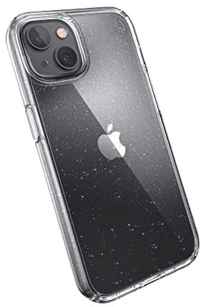 Speck Presidio Perfect Clear Case iPhone 13 Drop Protect Platinum Glitter