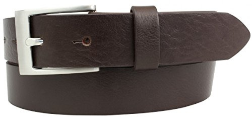 BELTINGER Gürtel aus Vollrindleder 3 cm | Anzug-Gürtel für Damen Herren 30mm | Chino-Gürtel mit massiver Schnalle | Braun 85cm