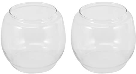 Uonlytech 2Pcs Und Protector Hohe Lampe Küche für Öl Vintage Retro Klarer Kerzenhalter Lampenschirm: Schatten Zarter Innen Heimgebrauch Transparent X. cm Ersatzkamin-Teelichter