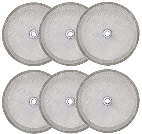 6 Pieces French Press Filters Screen, 4 Inch Stainless Steel Mesh Screen and Replacement Parts for French Press Coffee Maker 1000 ml, 34 Oz, 8 Cup
