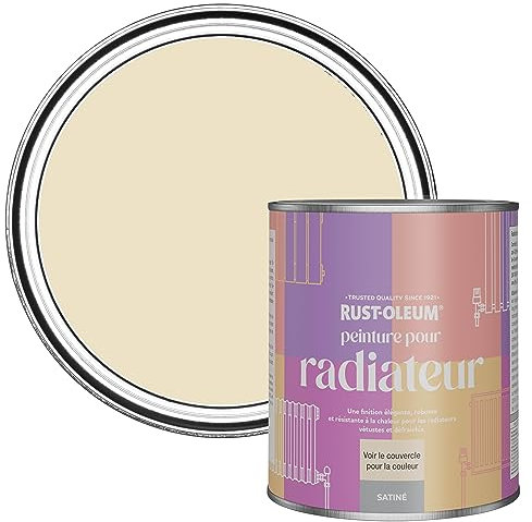 Rust-Oleum Peinture Beige Résistante à la chaleur pour Radiateur, Finition Satinée - Plume 750ml