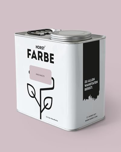 HORST Wandfarbe Kirschblüte 10L - Hochwertige Innen-Farbe - Hohe Deckkraft & Schnelltrocknend - Geruchsneutral - Spritz- & Tropffrei - 100% Natürlich - Rosa