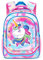WAWSAM Kinderrucksack - Einhorn Rucksäcke für Mädchen Schule Kindergarten Rosa Grundschule Mädchenrucksack mit Brustgurt und Seitlicher Flaschentasche Reiserucksäcke