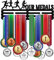 ORIGACH Our Medals Medaillenaufhänger Display - 40x15 cm 3 Reihen Leichtathletik Laufen Wandmontierter Medaillenhalter Hängender Medaillenständer - Anzeige von bis zu 40 Medaillen