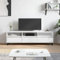 FIRBNUS TV-Schrank Weiß 150x30x44,5 cm Holzwerkstoff TV Cabinet TV Unterschrank TV Schrank Holz Möbel Wohnzimmer Fernsehkommode Wohnzimmer Modern Fernsehschrank Sideboard Holz