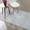 FAB HAB Outdoor-Teppich - wetterfest, farbecht, wendbar - recycelter Premium-Kunststoff - neutral gestreift - Terrasse, Balkon, Garten, Flur, Bad - Cancun Shadow Blau - 90 cm x 150 cm