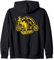 Retro Vintage Style Motorcycle Chopper Design Zip Hoodie