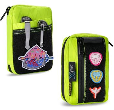 VIPERADE VE26 X-Pac EDC Pouch Klein EDC Werkzeugtasche mit 8 Taschen und 3 elastischen Fächern Klein EDC Organizer Tasche für Multitool EDC Tasche Tools Organizer mit Klettfläche(X-Pac Grün)