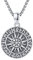 REDSUN ViKing Halskette Sonne Kette 925 Sterling Silber Wikinger Nordischer Kette Oxidation Halskette Wikinger Amulett Schmuck Geschenke für Herren Damen