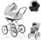 Kinderwagen-Set 3 in 1 Retro inkl. Sportsitz und Autositz - 13 Teile - in 5 Farben