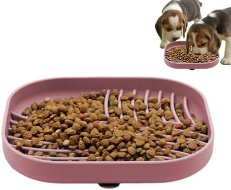 Cuencos de alimentación lenta para perros, comederos antiasfixia, rompecabezas de comida para perros, comida lenta para perros, platos de laberinto de silicona con ventosas, apto para