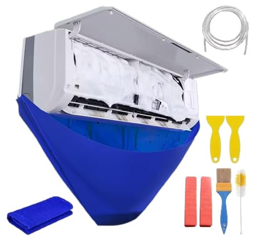 Funda de limpieza de aire acondicionado, kit de limpieza, kit de limpieza de aire acondicionado montado en la pared, cubierta de lavado impermeable para aire acondicionado | Bolsa de lavado para aire