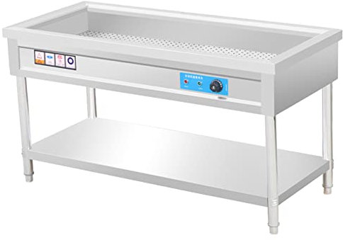 Scaldavivande Professionale in Acciaio Inossidabile da 2000 W Buffet riscaldato Elettrico Tavolo riscaldante Commerciale in Acciaio Inossidabile capacità Vassoio per Alimenti Tavolo per Cottura a va