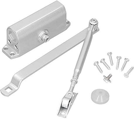 Ferme-porte ignifuge réglable, tampon hydraulique à ressort à 180 degrés, ferme-porte automatique for portes gauche et droite, charnière de fermeture de porte automatique