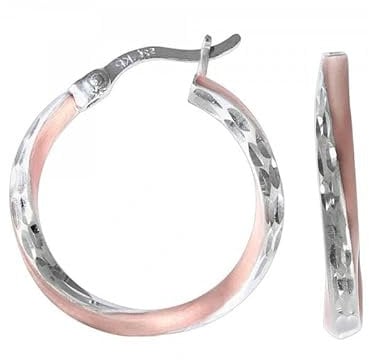 Creolen 925/- Sterling Silber rotvergoldet 2,0 cm