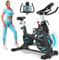 Riksion Heimtrainer Fahrrad mit Magnetwiderstand, Indoor Fitnessbike Hometrainer, Spinning Bike Indoor bis 160 kg belastbar, Schwere Schwungmasse und Ergonomisches Sitzpolster