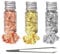 Gold Folien Flocken,3 Flaschen Goldfolie Papier Gold Silber Rose Metallfolie Flocken Imitation Gold Flocken mit Pinzette für DIY Bastelarbeiten Möbeldekoration und Nail Art