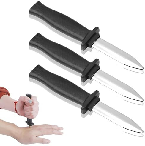 3 Pcs Fake Messer Halloween Messer Zaubermesser Verschwindete Trickmesser Teleskopmesser Aus Kunststoff Zauberrequisiten Für Kinder Erwachsene Partys Halloween Spielzeugdolch Aus Kunststoff