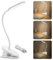Aigostar LED Leselampe Bett 2pcs， Dimmbarem Klemmlampe mit 360° Verstellbarem Flexiblem Arm， Leselampe mit Wiederaufladbare Akku， 3 Helligkeitsmodi und 4000K Augenschutz Farben