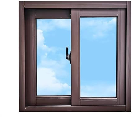 Horizontales Kellerfenster aus Aluminium mit Glasschirmen, kleines Haushaltsfenster für Badezimmer, Garagen und Dachboden, 100 x 50 cm