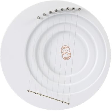 Oshhni Lyraharfen, 8-saitiges Orchester-Streichinstrument, sanfter Klang, tragbare Lyraharfen, Mondlyra, zum Erlernen praktischer Fähigkeiten auf der Bühne, Weiß