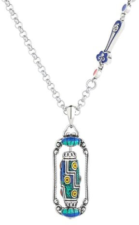 Caiduoduo Retro ethnische neunäugige dzi lotus gebetsmühle halskette frauen stilvolle kreative halskette