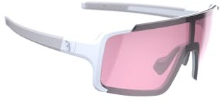 BBB Cycling Glasses Sports Glasses Cycling Sunglasses Men and Women Smaller Fit 100% UV Protection Gravel Bike Road Bike & MTB Chester Narrow Matt White Pink BSG-73