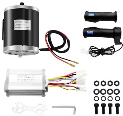 Elektromotor Set 36V DC 800W,Elektro Scooter Bürstenmotor Motor Controller Steuereinheit Gasgriff Elektrischer Motor,Mit Regler & Geschwindigkeitskontrolle,für Elektro Scooter Go-Karts Fahrräder