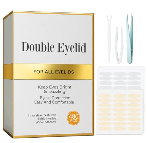 Schlupflider Stripes Unsichtbar, Eyelid Tape 7mm, Augenlid Schlupflider Tapes für Natürliche Augenlid Falten, Lang anhaltend & Wasserdicht