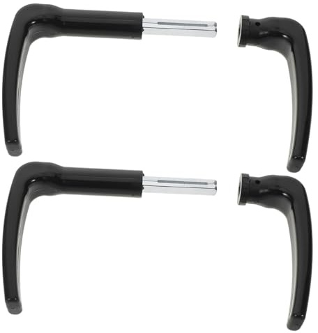 Ipetboom Outdoor Gate Handles with Effortless Installation Stylish European Rustic Pull Handles 2pcs Black Iron Material and Locking Pin Design for Garden and Shed Doors for DIY Holiday