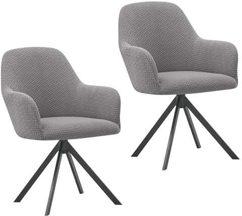 Nimblyne 2er Set Stretch Stuhlbezug mit Armlehne: Abnehmbare Bürostuhl Bezug Waschbar Hussen für Stühle für Esszimmer, Universal Dekoratives Design, für Esszimmer Restaurant Bürostuhl, Hochzeit