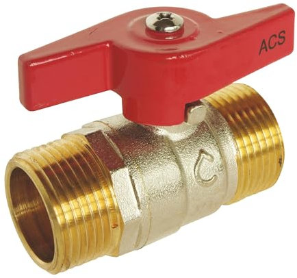 SOMATHERM FOR YOU - Doppelkugelhahn Männlich 12/17 - Schmetterlingshebel - Standarddurchgang - Verstärkte Dichtung mit 2 O-Ringen.