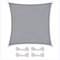 CelinaSun Sonnensegel wasserdicht PES Quadrat 3x3m hell grau UPF 50+ Premium Sonnenschutz inkl Befestigungsseile