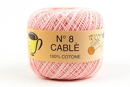 woolove Cablé 8: 50gr Filato 100% Cotone.Rosa 16
