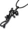 Schwarzer Panther-Anhänger aus Edelstahl Puma Jaguar Leopard Halskette Herren Männer Schmuck Geschenk Black Panther Hochwertig (Schwarz)