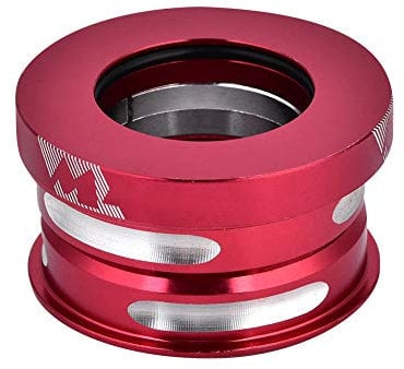 Dilwe Cycle Headset Bearings, Bike Headset Aluminum Alloy Solid 44mm Internal Sealed Bicycle Bearing Headset Accessory for Mountain Bike (Red)