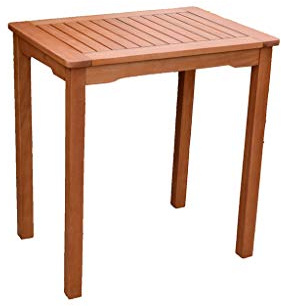 Gravidus Gartentisch aus Eukalyptusholz - Robust und Wetterbeständig, Ideal für Balkon, Terrasse, Geölt für Langlebigkeit, 70x50x75cm