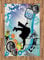 ABAKUHAUS urban Graffiti Teppich, Break Dancer Guy, Flachgewebe Deko-Teppiche für das Wohn-,Schlaf-, und Essenszimmer, 120 x 180 cm, Schwarz Aqua