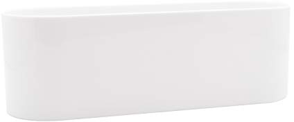 Royal Imports 4 x 12 White Acrylic Oval Flower Vase Decorative Centerpiece for Home or Wedding Non Fragile Plastic