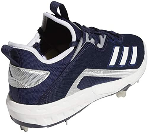 adidas Men's FV9343 Baseball Shoe, Navy Blue/White/Silver, 10