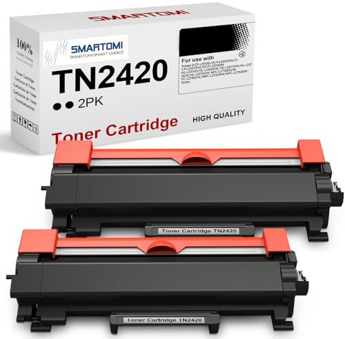 SMARTOMI TN2420 TN-2420 Kompatible Tonerkartusche für Brother TN2420 TN2410 DR2400 für MFC-L2710DW L2710DN DCP-L2510D L2530DW L2550DN, HL-L2310D L2350DW L2370DN L2375DW, L2730DW L2750DW (2 Schwarz)