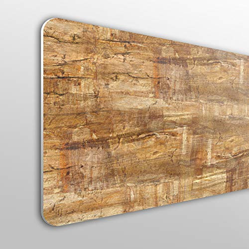 Kopfteil für Bett, PVC, 10 mm, dekorativ, in verschiedenen Größen mit natürlichem Holzanstrich-Effekt, Ontario (200cm x 60cm)