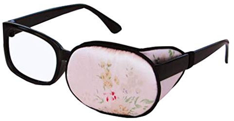Enfant/adulte Acuité visuelle Recovery Silk Eye Masque de formation amblyopie strabisme Lazy Eye Patches Corrigée pour lunettes (fleur rose)