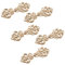 WANDIC Cardigan-Clips, 5 Paar Vintage-Hohlblumen-Umhang-Verschlüsse, Haken und Ösen, Cardigan-Clip für Umhang, für Pullover, Schal, hellgold